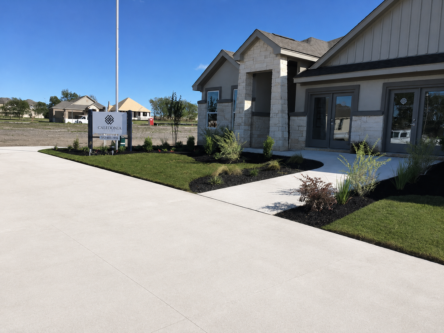 Professional landscaping and curb appeal completed by Aiden's Construction in Austin TX